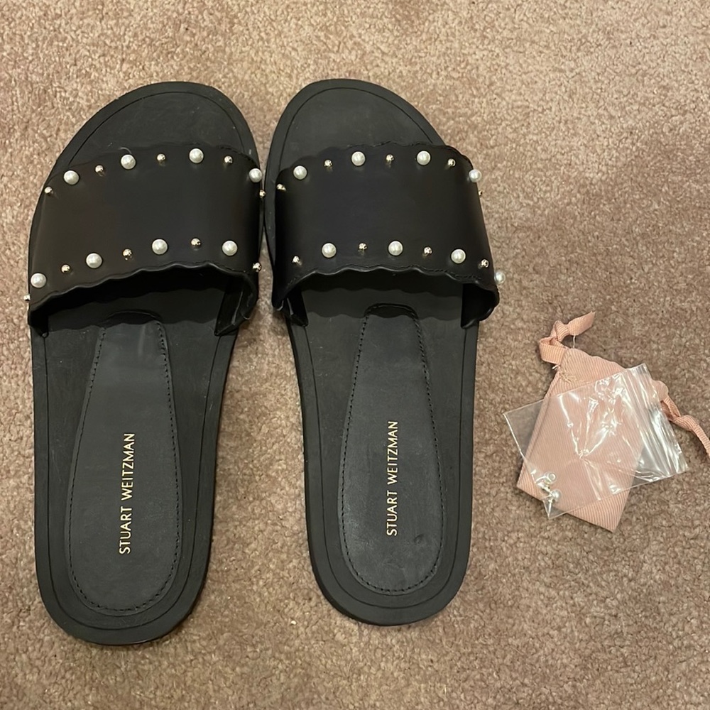 BRAND NEW Stuart Weitzman | Pearlstud Slide US7.5